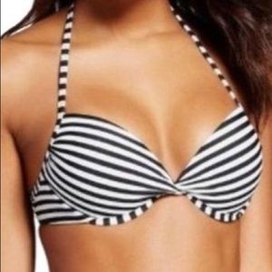 New XHILARATION striped PUSH UP bikini bra top